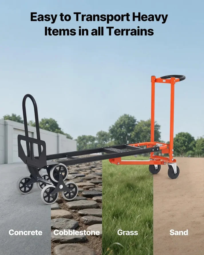 3-in-1 Stair Climbing Cart, Foldable Hand Truck with 770 lbs Capacity