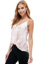 TIE DYE FRONT TWISTED CAMI TOP