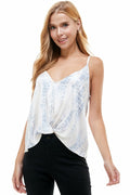 TIE DYE FRONT TWISTED CAMI TOP
