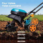 40V Cordless Electric Garden Tiller/Cultivator (Includes Two 5000mAh Batteries)