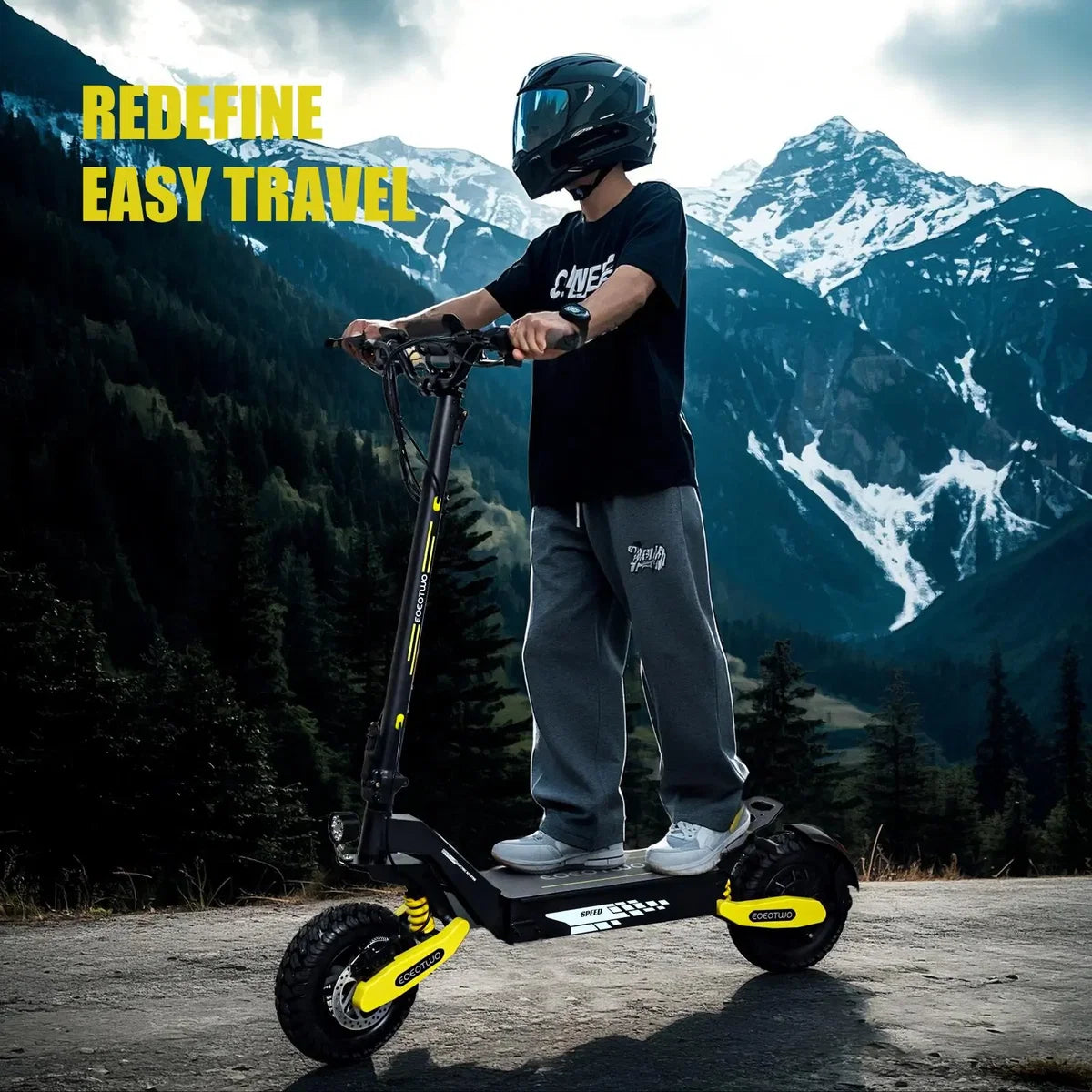 1200W Long Range Adult Electric Scooter,40 Miles Range,28 MPH Speed,11-Inch Pneumatic Tires,Dual Suspension,330 lbs Load Capacity