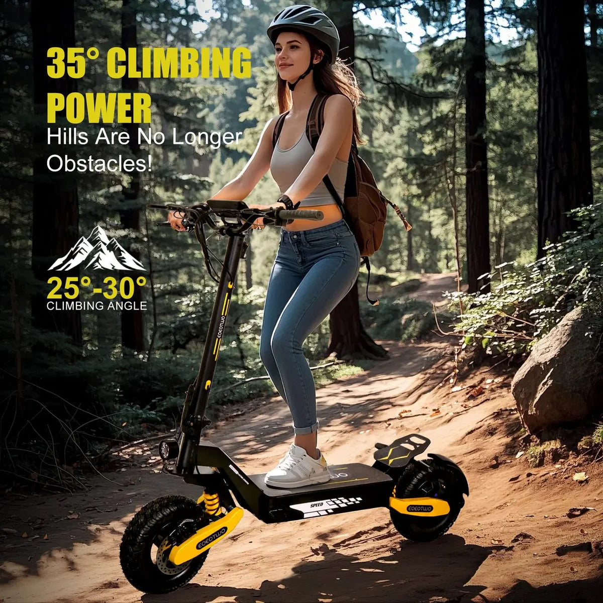 1200W Long Range Adult Electric Scooter,40 Miles Range,28 MPH Speed,11-Inch Pneumatic Tires,Dual Suspension,330 lbs Load Capacity