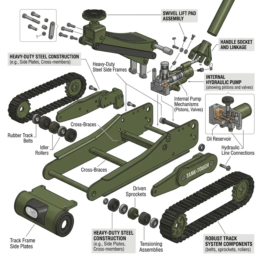 Tank Tough 3 Ton Floor Jack - TT2023-1