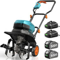 40V Cordless Electric Garden Tiller/Cultivator (Includes Two 5000mAh Batteries)