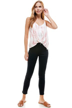 TIE DYE FRONT TWISTED CAMI TOP